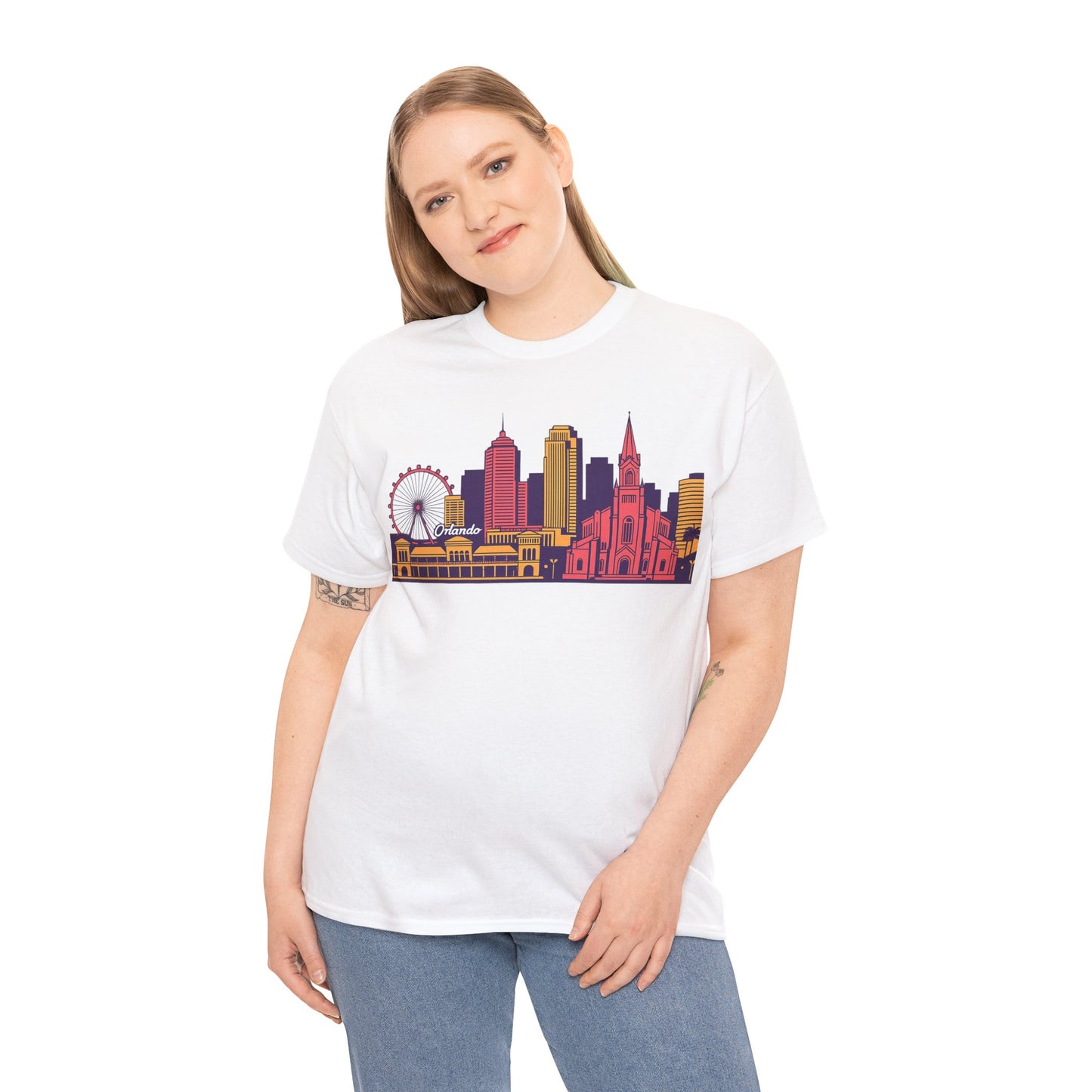 Orlando City Skyline T-Shirt — Colorful Urban Landmark Graphic Tee