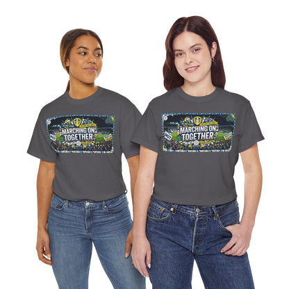 Leeds United T-Shirt — "Marching On Together" Fan Tee (Soccer Supporter Graphic)