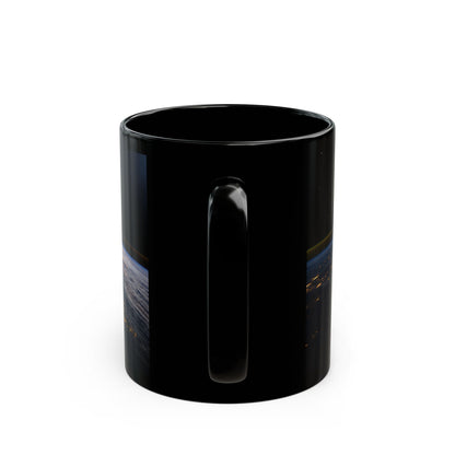 Earth at Night Black Coffee Mug – Satellite City Lights 11oz/15oz