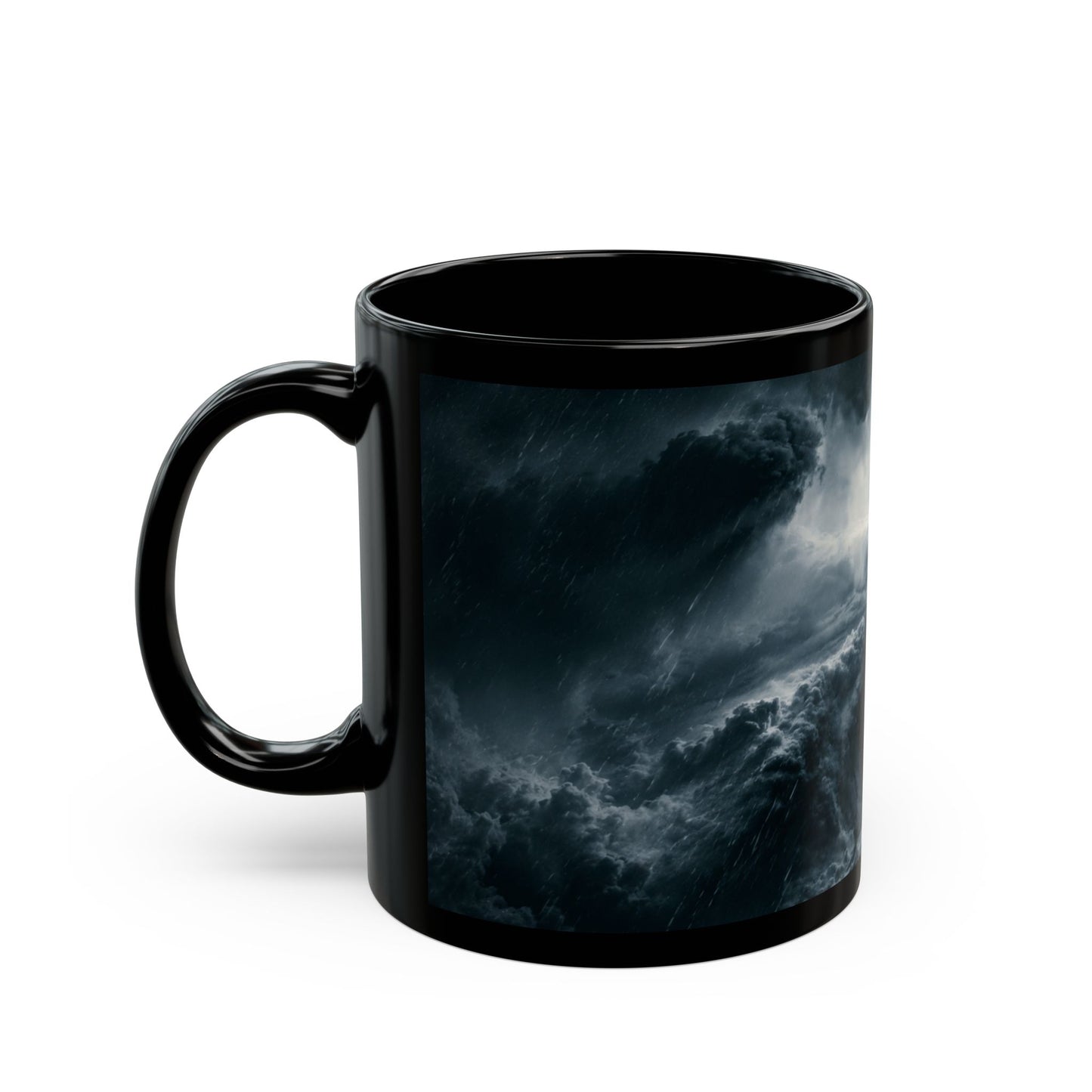 Empire Star Destroyer Stormy Starship Black Mug — Sci‑Fi Space Battle Coffee Cup (11oz, 15oz)