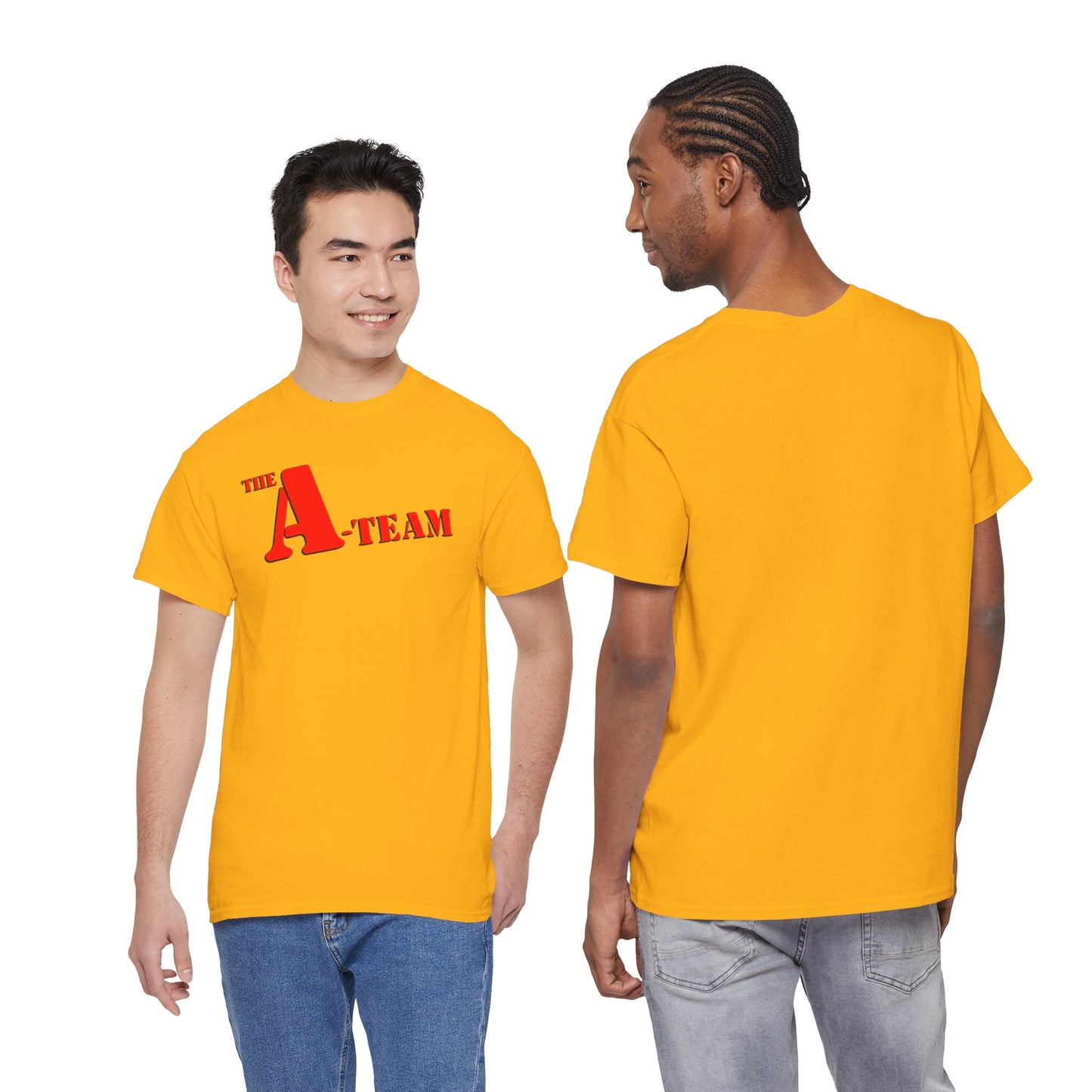 A-Team Graphic Tee — Retro Red Logo Vintage Crew T-Shirt