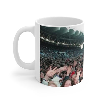 Oasis at Maine Road Concert Crowd Photo Coffee Mug - Live Stadium Crowd 11oz & 15oz Ceramic Mug