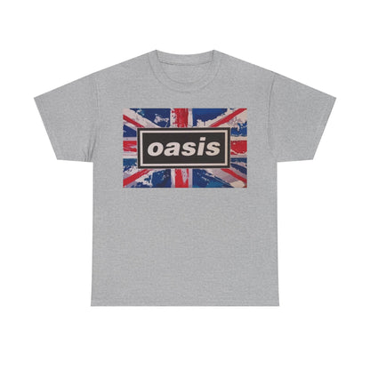 Oasis Union Jack Tee – Vintage British Band Logo T-Shirt