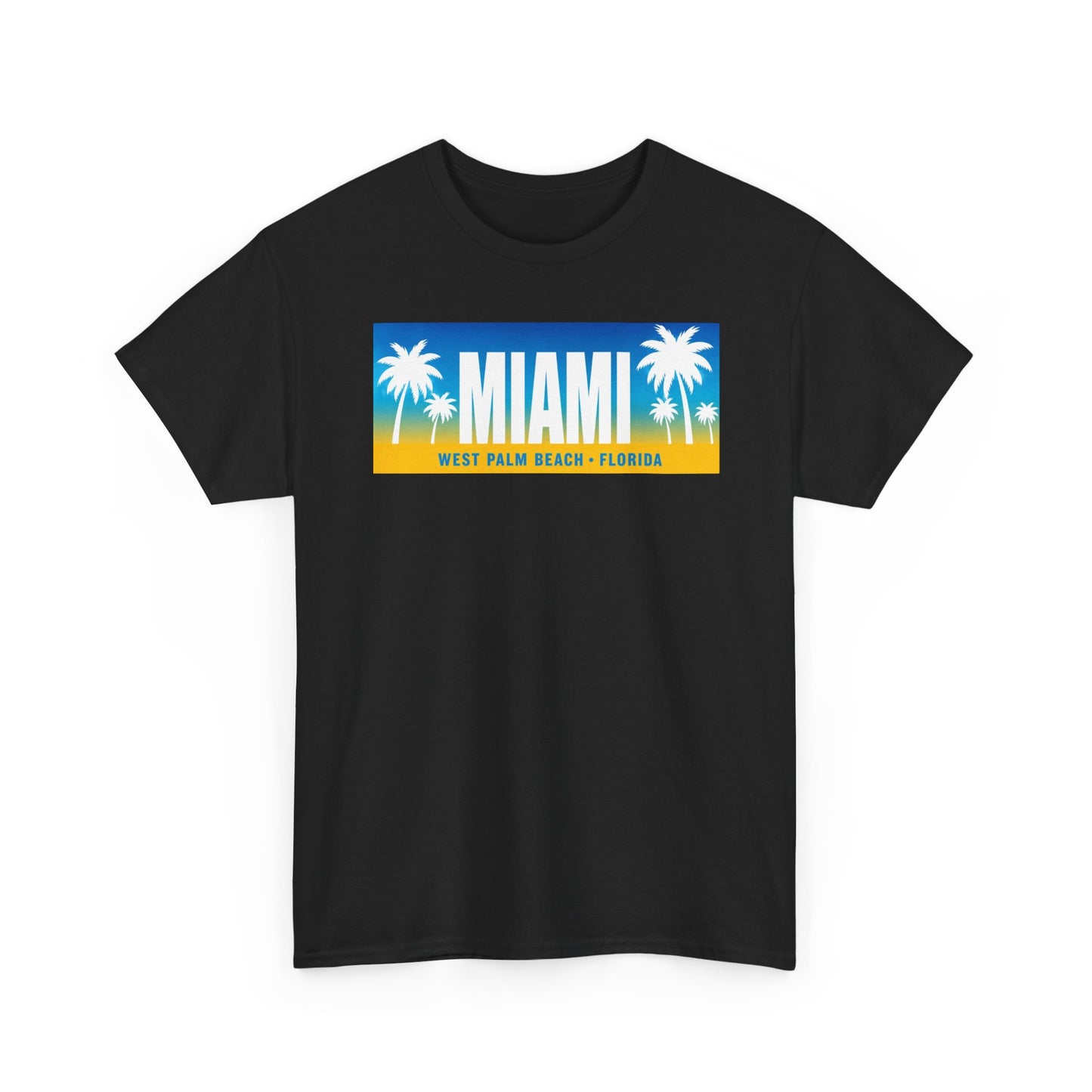 Miami West Palm Beach Vintage Tee — "MIAMI" Beach Palm Trees T‑Shirt