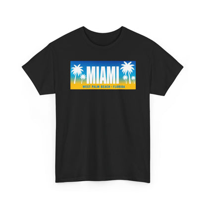 Miami West Palm Beach Vintage Tee — "MIAMI" Beach Palm Trees T‑Shirt
