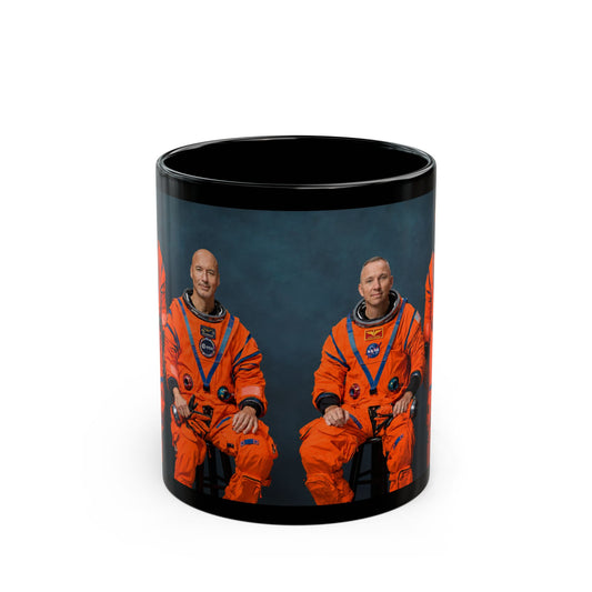 Artemis III Crew Photo Black Mug — Spaceflight Cosmonaut Portrait Coffee Cup (11oz/15oz)