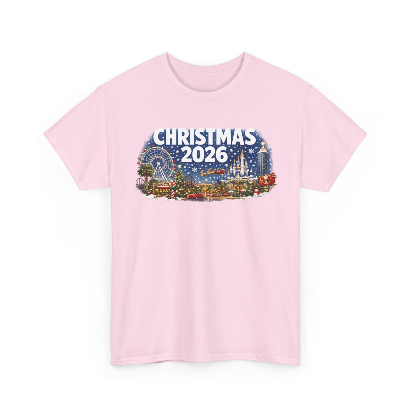 Christmas 2026 Holiday Tee — Festive Winter Village Graphic T-Shirt