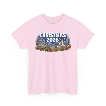 Christmas 2026 Holiday Tee — Festive Winter Village Graphic T-Shirt