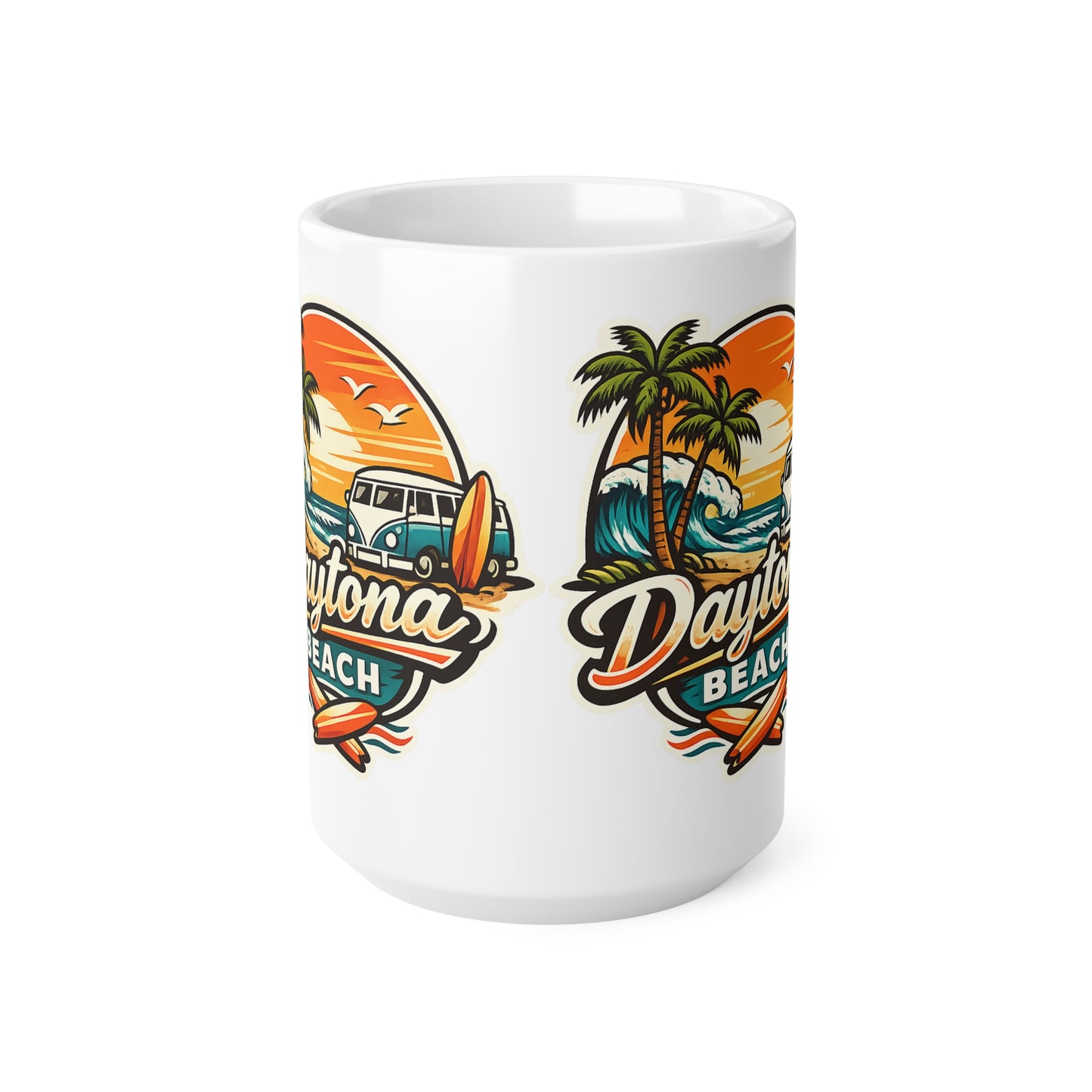 Daytona Beach Ceramic Coffee Cups, 11oz, 15oz
