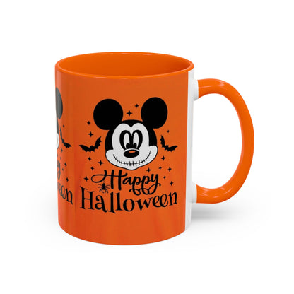 Halloween Mickey Mouse Orange Coffee Mug - "Happy Halloween" 11/15oz