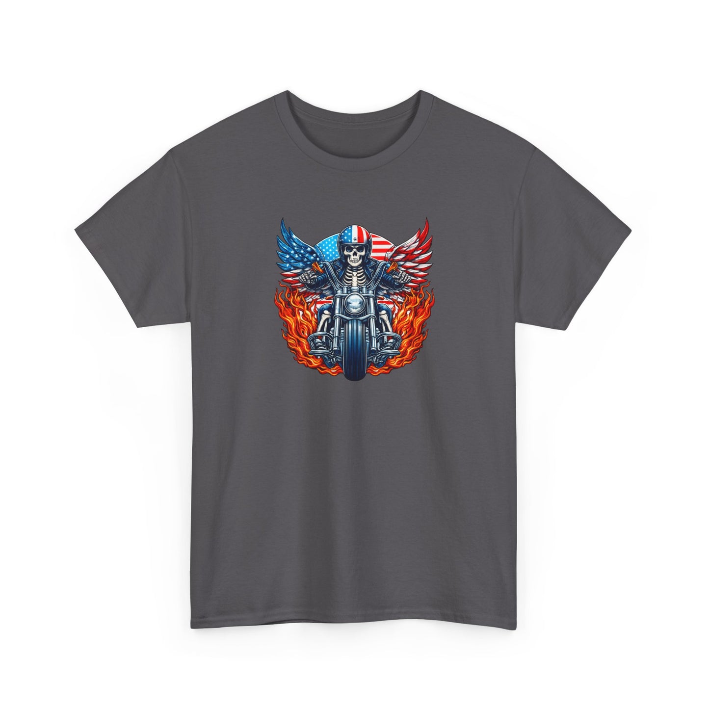 Motorcycle Skull Tee — "Sons of a B***h" Patriotic Biker Shirt