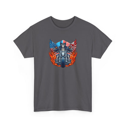 Motorcycle Skull Tee — "Sons of a B***h" Patriotic Biker Shirt