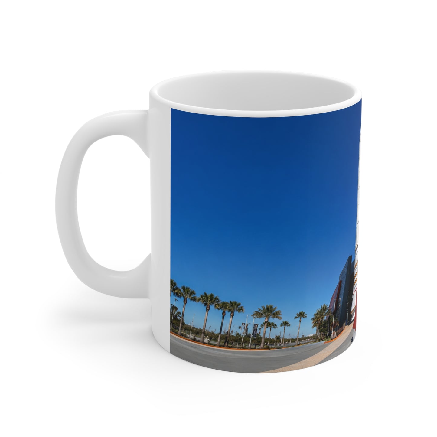 Space Shuttle Launch Pad Ceramic Mug — Atlantis Visitor Center Photo Coffee Cup, 11oz & 15oz