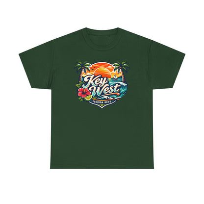 Key West Florida Keys T‑Shirt — Tropical Sunset Palm Beach Souvenir Tee