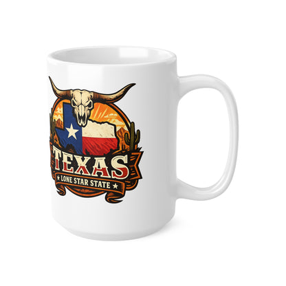 Texas Lone Star State Ceramic Coffee Cups, 11oz, 15oz