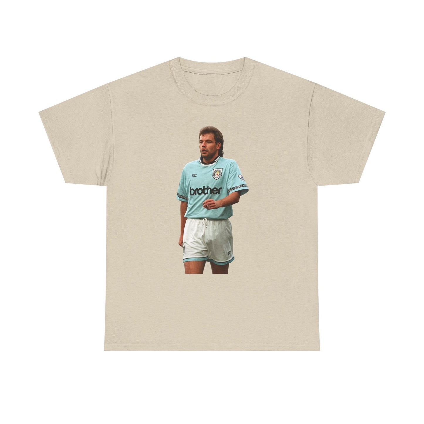 Uwe Rosler Manchester City Legend Graphic Tee - Retro Football Kit Print