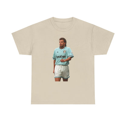 Uwe Rosler Manchester City Legend Graphic Tee - Retro Football Kit Print