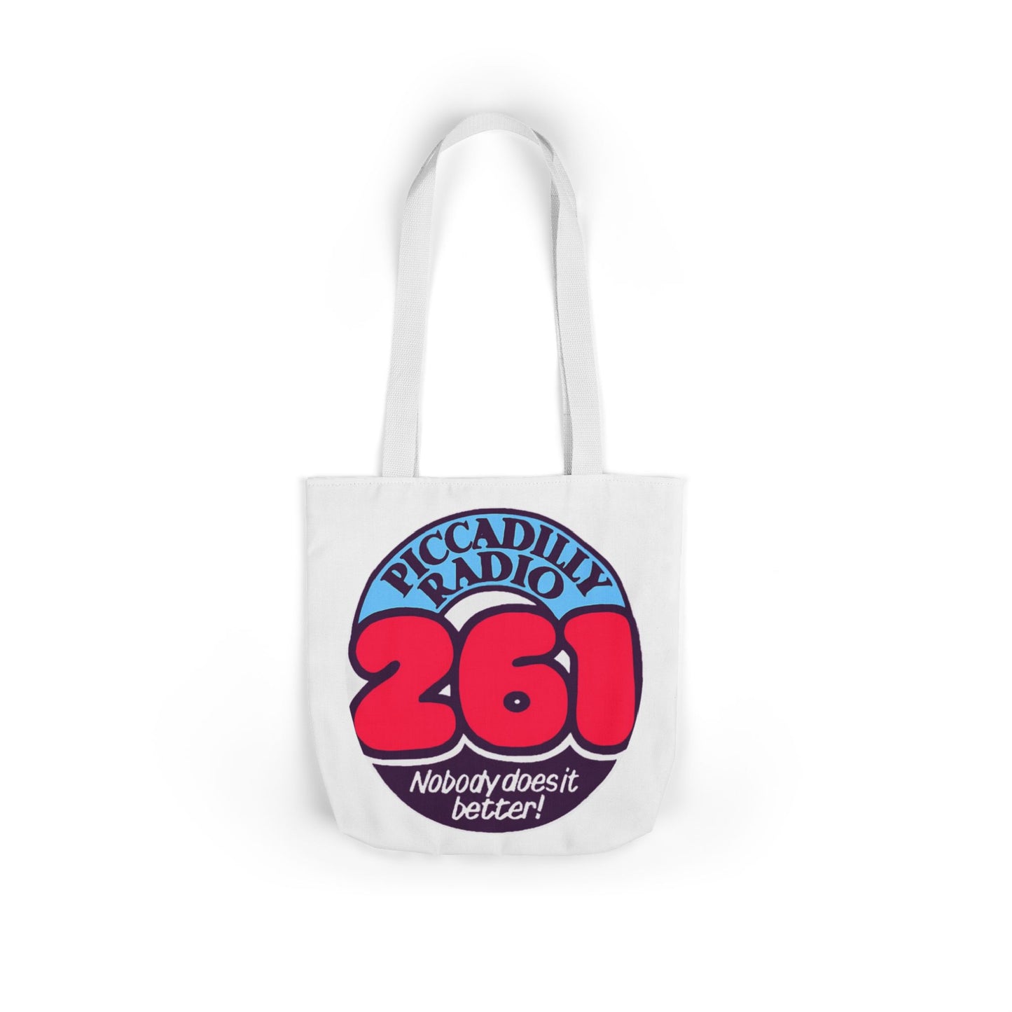 Tote Bag — Retro 'Piccadilly Radio 261' Vintage Logo Canvas Tote