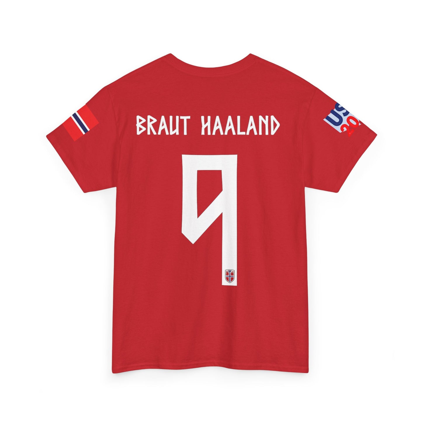 Norway Football Tee — "Braut Haaland" #9 Fan Shirt