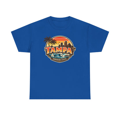 Tampa Retro Sunset T-Shirt – Vintage Palm Beach Skyline Tee