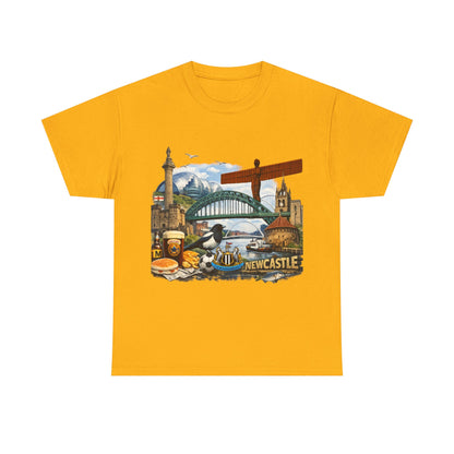 Newcastle Upon Tyne Landmark Tee — Vintage Cityscape T-Shirt