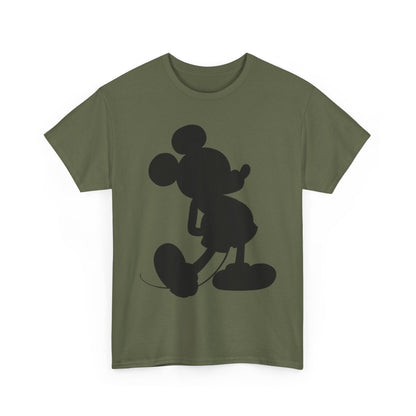 Mickey Mouse Silhouette Graphic Tee — Retro Cartoon Shadow T-Shirt