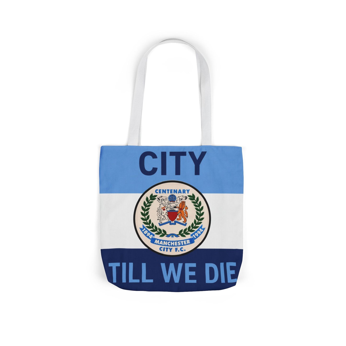 City Till We Die Canvas Tote Bag — Football Fan Flag Tote