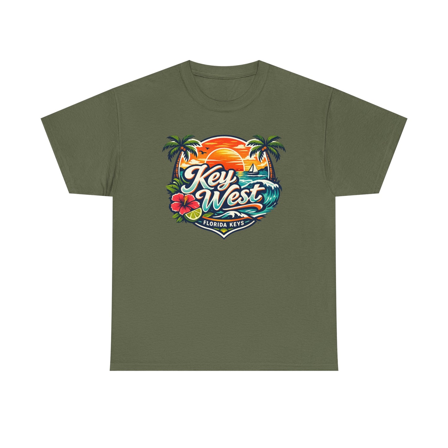 Key West Florida Keys T‑Shirt — Tropical Sunset Palm Beach Souvenir Tee