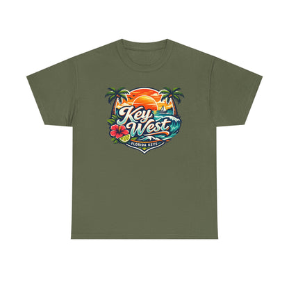 Key West Florida Keys T‑Shirt — Tropical Sunset Palm Beach Souvenir Tee