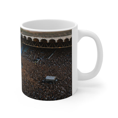 Oasis at Maine Road Concert Crowd Ceramic Mug — Live Stadium Photo Coffee Cup (11oz & 15oz)