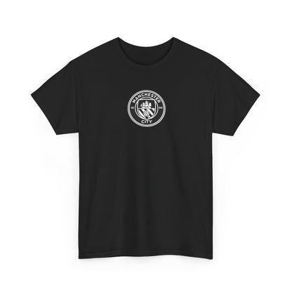 Man City Unofficial T-Shirt — Vintage Crest Logo Tee (Small Chest Emblem)