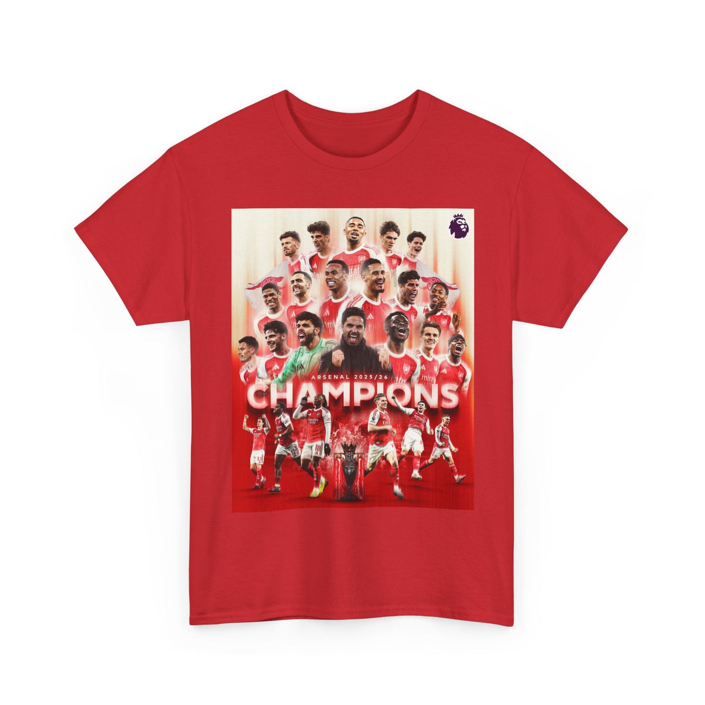 Arsenal 25/26 Premier League Champions Team Photo T-Shirt