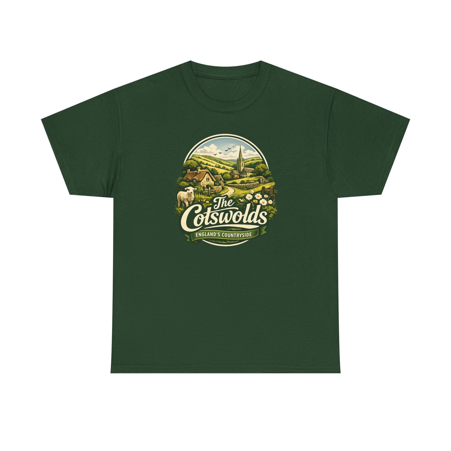 Cotswolds Vintage Landscape T‑Shirt — The Cotswolds Countryside Tee
