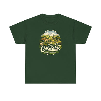 Cotswolds Vintage Landscape T‑Shirt — The Cotswolds Countryside Tee