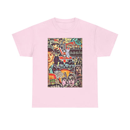 Oasis Collage T-Shirt – Retro Britpop Band Graphic Tee