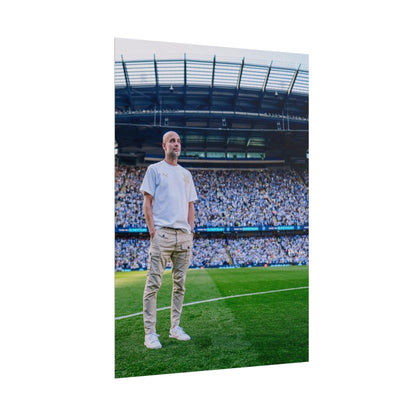 Pep Guardiola Stadium Portrait Poster - Rolled Sports Photo Print
