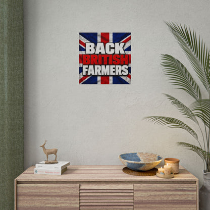 Back British Farmers Union Jack Support Poster