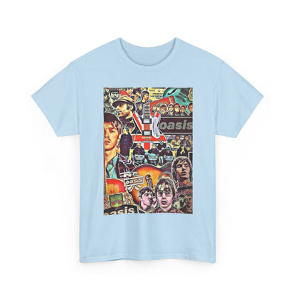 Oasis Collage T-Shirt – Retro Britpop Band Graphic Tee