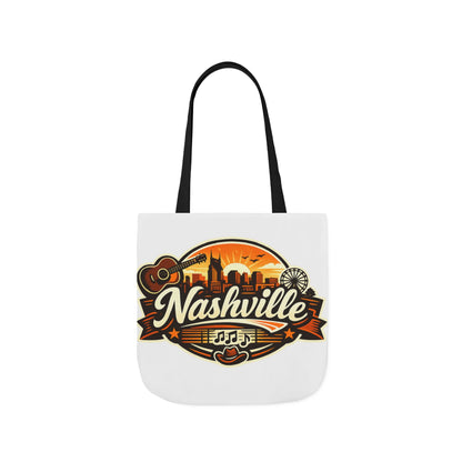 Nashville Sunset Tote Bag — Country Music Skyline Canvas Tote