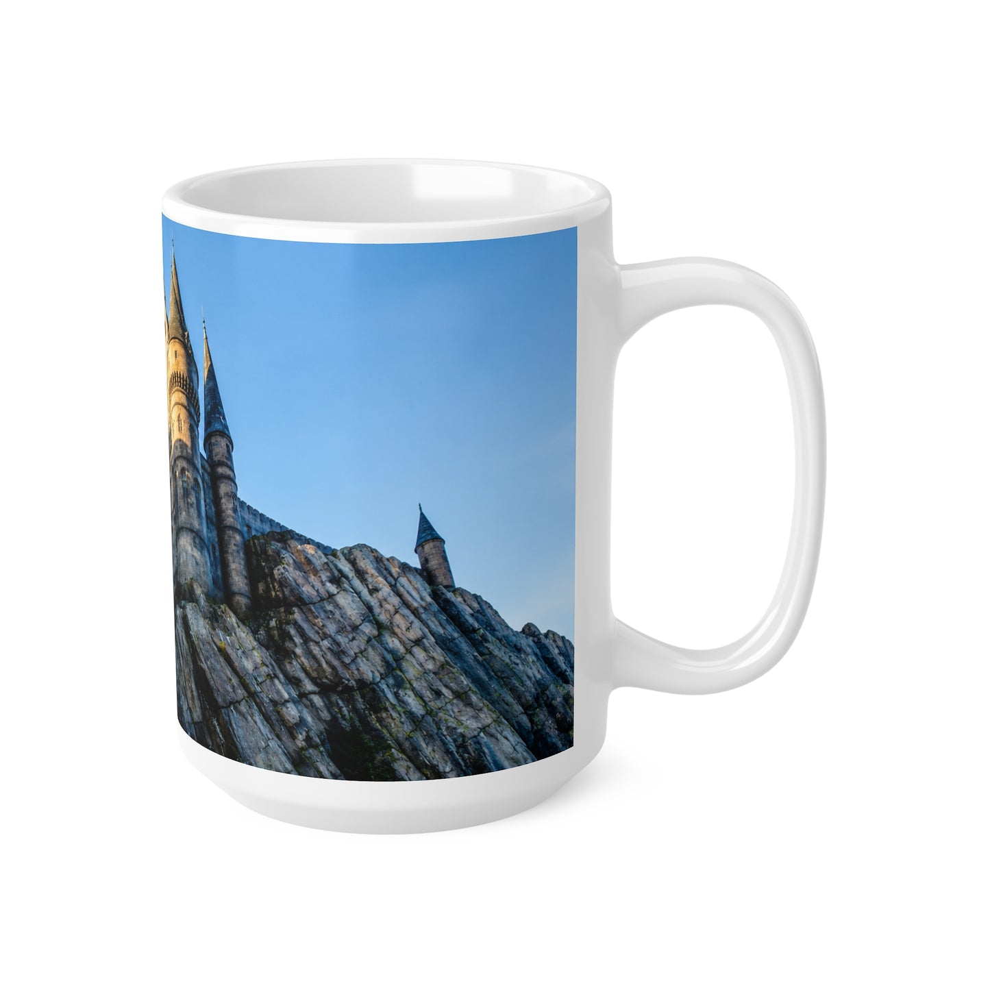 Hogwarts Castle Skyline Coffee Mug — Fantasy Castle Ceramic Mug (11oz & 15oz)