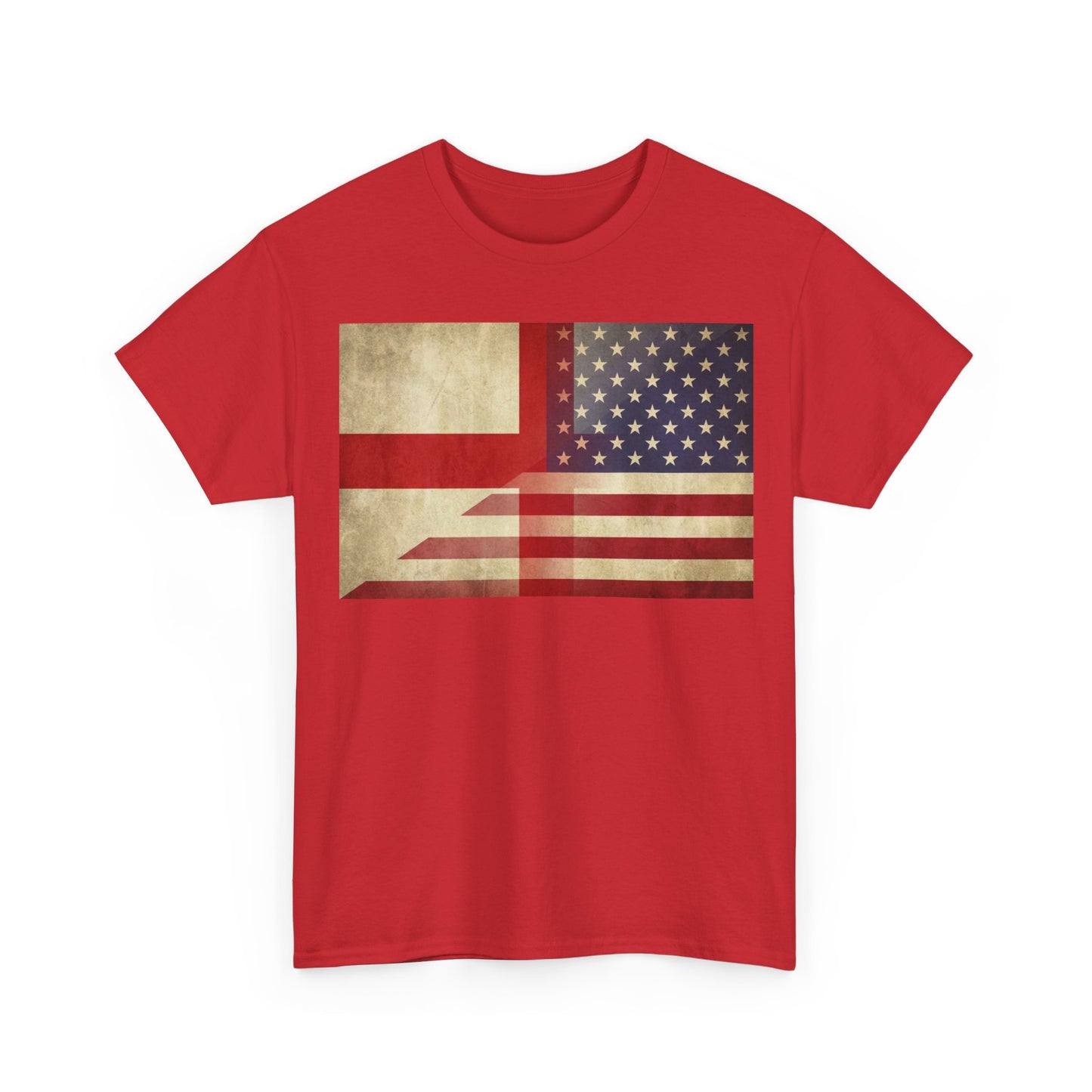 Vintage England-USA Flag T-Shirt — Retro Anglo-American Pride Tee