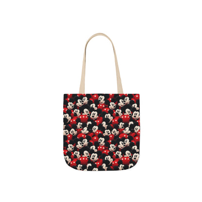 Mickey Mouse Canvas Tote — Retro Cartoon Character Allover Print