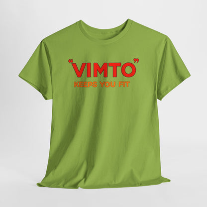 VIMTO "Keeps You Fit" Graphic Tee — Retro Beverage Logo T-Shirt