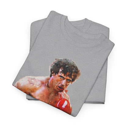 Boxing Rocky Balboa Graphic Tee – Retro Fighter Movie Shirt