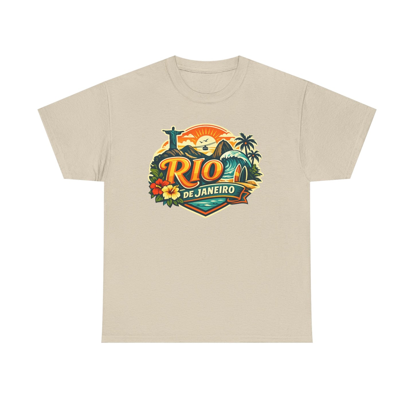 Rio de Janeiro Vintage Travel Tee – Tropical Sunset Beach T‑Shirt