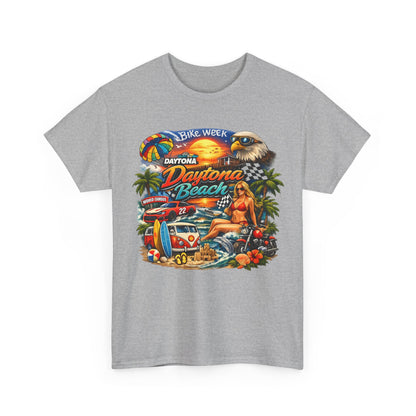 Daytona Beach Vintage Surf T-Shirt — Retro Sunset Palm Beach Tee