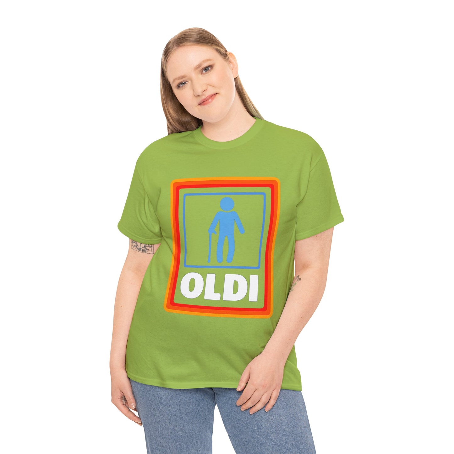 Oldi Retro Logo Tee — Funny Elderly Humour T-Shirt