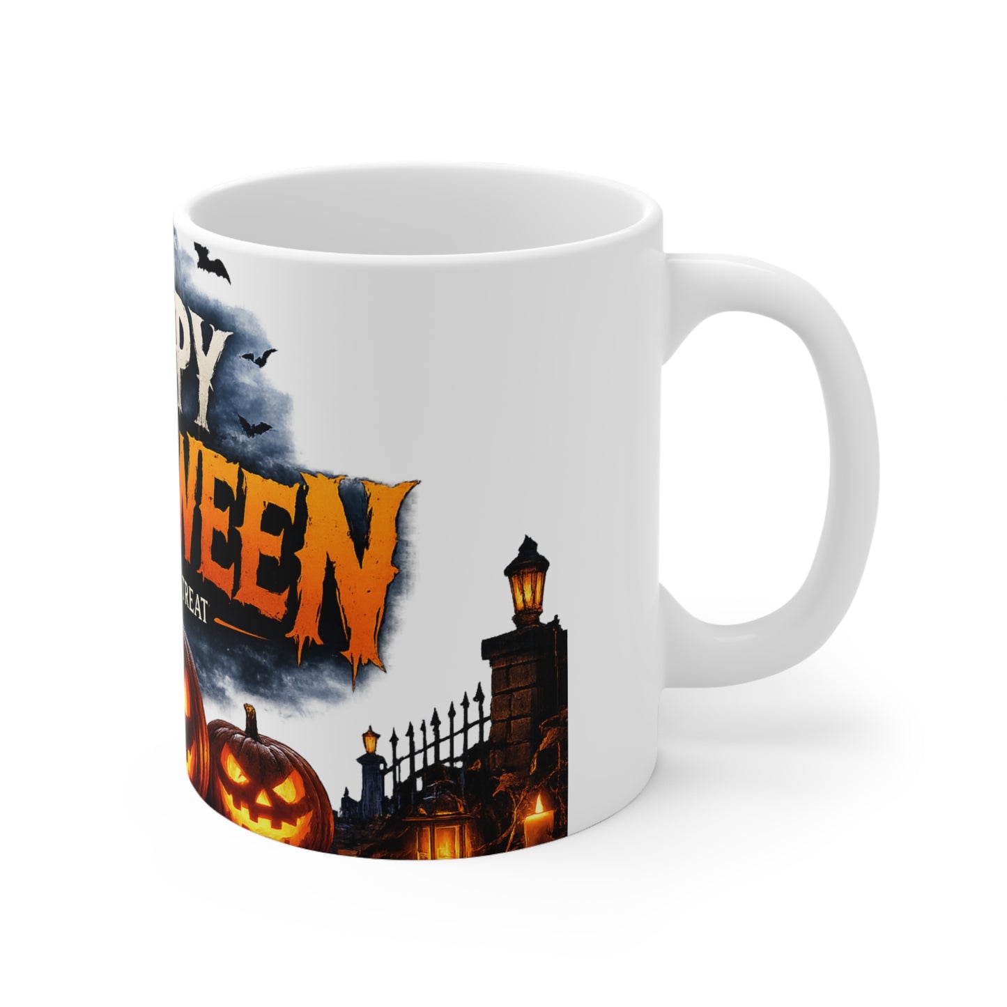 Happy Halloween Coffee Mug — Jack-o'-Lantern Pumpkin Trick or Treat Ceramic Mug (11oz & 15oz)