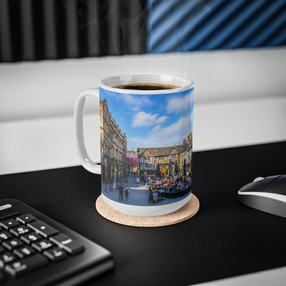Manchester England Street Scene Ceramic Coffee Mug — 11oz & 15oz