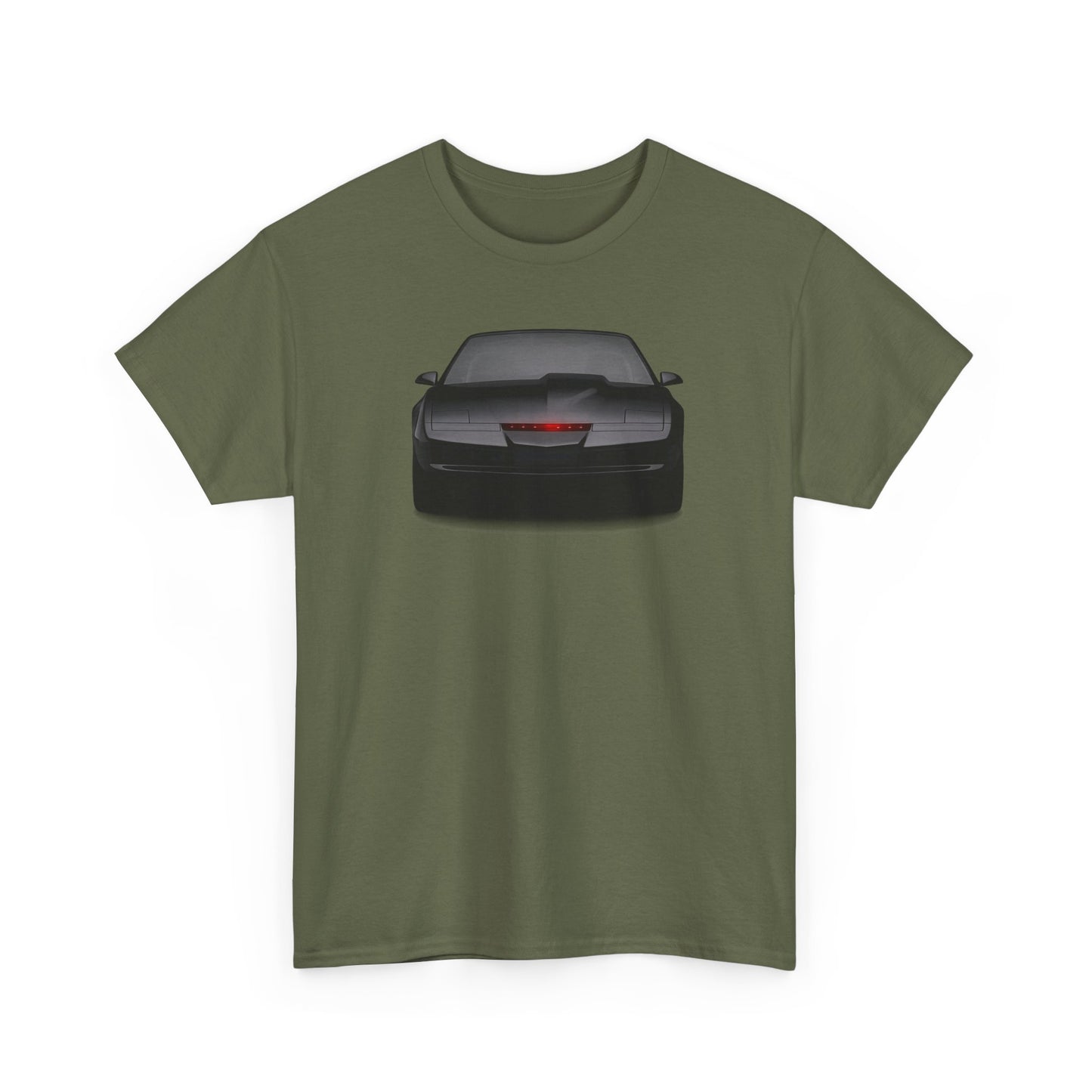 KITT-Inspired Retro Sports Car Tee — Front View Knight Rider Car Graphic Shirt